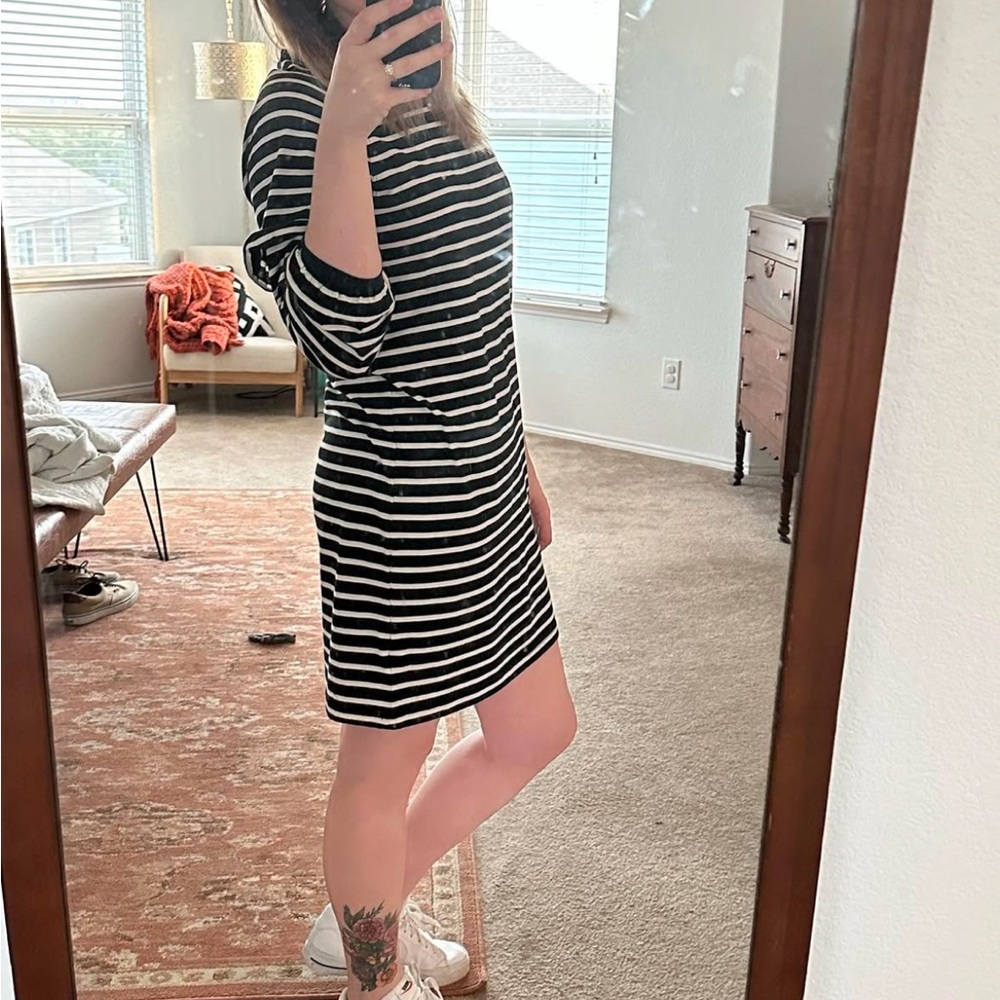 Black and White Striped Dress